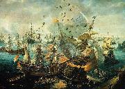 Cornelis Claesz. van Wieringen The explosion of the Spanish flagship during the Battle of Gibraltar, 25 April 1607 France oil painting artist